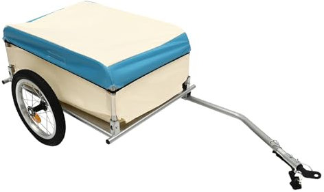 Transportanhänge, Fahrradanhänger, klappbarer Fahrradanhänger mit wasserdichter PVC-Gewebe-Frachtbox für den Transport von Gütern, Campingzubehör, Umzug, maximale Belastung 110,23 lbs.