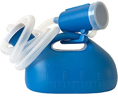 Urinario para cama para hombre, colector de orina de 2000ML con tubo de 1,6 M papara hombre, colector de orina de 2000ML con tubo de 1,6 M para personas mayores, urinario práctico y práctico