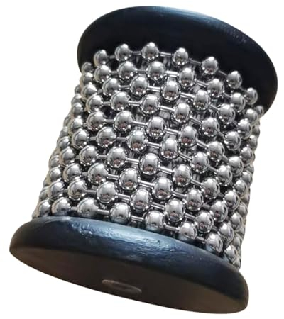 Hand Percussion Instruments Wooden Musical Instrument Pop Hand Shaker Metal Beads Shaker Band Percussion Instruments Unique Musical Instruments Pop Hand Shaker with Metal Beads for Band