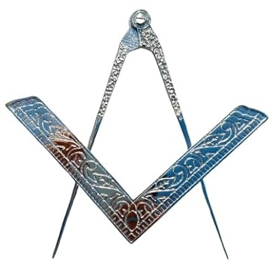 Tuldun regalia Freimaurerloge, großes Zeremonielles Freimaurer-Quadrat und Kompass, Premium-Look