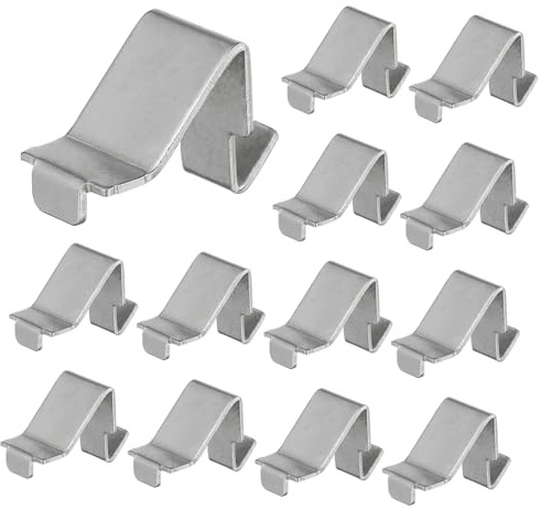 Shelf Supports 12pcs Metal Cabinet Shelf Clips Heavy Duty for Bookcase | Silver Iron, Easy to Install and Light Weight, Simple Structure for Shelving and Storage; Shelf Support Pegs