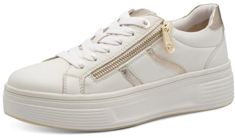 TAMARIS Comfort låga sneakers, offwhite comb, 38 EU, Benvit kam, 38 EU