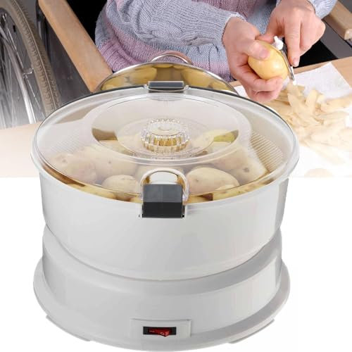 Automatic Electric Potato Peeler Kitchen Peeling Tool, Rotary Rolling Peeler, Vegetable Dehydrator, Apple Peeler Electric Potato Peeler Machine One-Touch Operation, Kitchen Peeling Tool