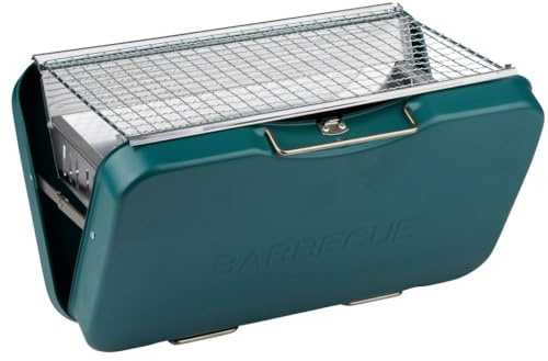 alpina Barbacoa de carbón plegable - Parrilla de mesa de carbón vegetal - Barbacoa compacta con parrilla extraíble - Barbacoa portátil - 35 cm