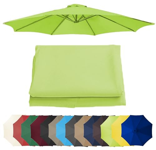 Auvent De Rechange Pour Parasol 3.0m/3.50m, 6 Baleines/8 Baleines Toile De Rechange Pour Parasol Déporté, Dessus De Parapluie De Remplacement Pour Parasol De Jardin Terrasse Plage
