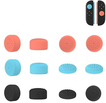 (12 unidades) Joystick Tapas para Nintendo Switch 2, yystao Silicone Key Tapones Joystick Reemplazo para Switch 2, Piezas de Repuesto Compatible con Switch2, 6 x Tapas Altas, 6 x Tapas Bajas