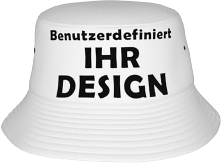 ORVEAURA Fischerhut personalisiert Bucket Hat personalisiert für Herren Damen Selbst gestalten Sonnenhut Sie Ihren eigenen Anglerhut mit Text Bild oder Logo Strandhut Lustig für Sommer und Reisen