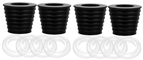 Abaodam 4 juegos de anillos para sombrilla al aire libre con tapones de cuña, tapas de agujero para sombrilla de patio, para mesas de jardín, accesorios de protección contra el viento de fácil