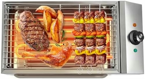 Griglia Elettrica Commerciale Griglia Elettrica A Temperatura Regolabile 1800W Griglia Elettrica A Piano Piatto Con Griglia Antiaderente Griglia Piatta A Piastra Calda Griglia BBQ Per Patty, Casa