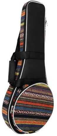 JEWEDECO Rucksack Robust und Praktisch Mandolinen im Nationalstil aus Oxford Stoff Elegante Musikinstrumenten Aufbewahrungstasche zum Reisen für Damen