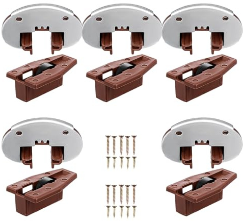 Sosoport Kit Guide Scorrevoli per Cassetti in Plastica Montaggio Inferiore Set di Sostituzione per Mobili e Cassettiere Accessori per Riparazione e Montaggio Fai da Te per Cucina e