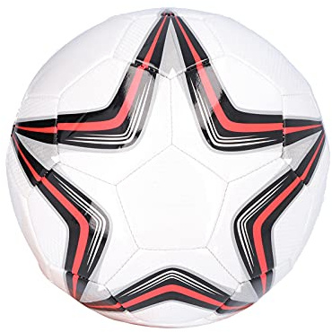 Bamjour Soccer Ball, Soccer Ball Size 5, Official Match Futsal Size 5 PU Leather Explosion‑Proof for Juniors Adult Training Players