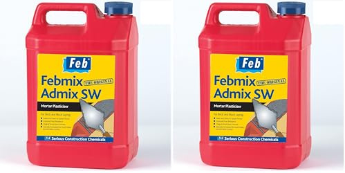 Feb Febmix Admix South West and West Country Mortar Plasticiser, Dark Brown, 5 Litre (Pack of 2)