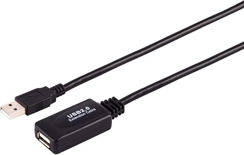 1aTTack.de 1x Aktive USB-A Verlängerung, USB 2.0 Hi-Speed, 480Mbps, 10m