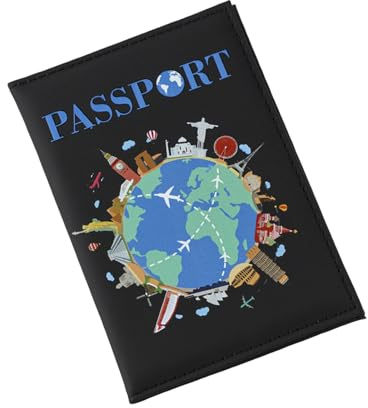 Hrtyvhin Coperture per passaporti globali con stampa a colori Copertine in pelle PU Carta per carte credito Stampa a colori globale