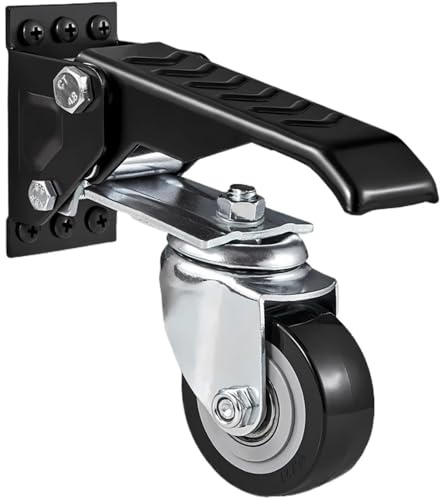 165 lbs 2,5-Set mit 4 Werkbank-Lenkrädern, montiertem, einziehbarem Stepdown-Rad, 360°-Drehgelenk for Tische und Geräte