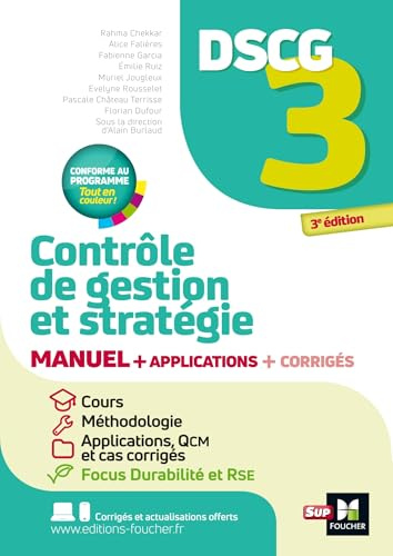 DSCG 3 - Contrôle de gestion et stratégie - Manuel et applications
