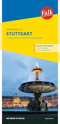 Falk Stadtplan Extra Stuttgart 1:20.000: mit den Ortsteilen von Ditzingen, Esslingen a.N., Fellbach, Gerlingen, Korntal-Münchingen, Leinfelden-Echterdingen, Leonberg, Ostfildern