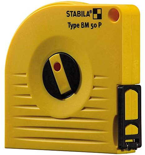 STABILA Bandmaß BM 50 P, 10 m, polyamidbeschichtetes Stahl - Messband, mit Universalhaken