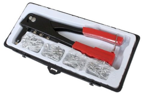 Pinza rivettatrice per rivetti ciechi Pinza Pop pniet blindnieten Set Pinza con 100 Rivetti ciechi