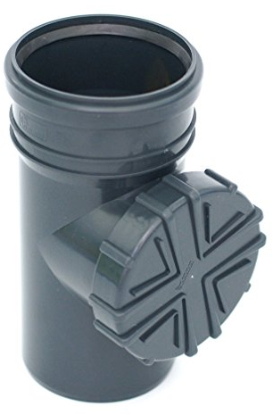 Filtre tubulaire de pluie avec sortie de tuyau pour KG/HT tuyau DN100 Ø 110, Graphite