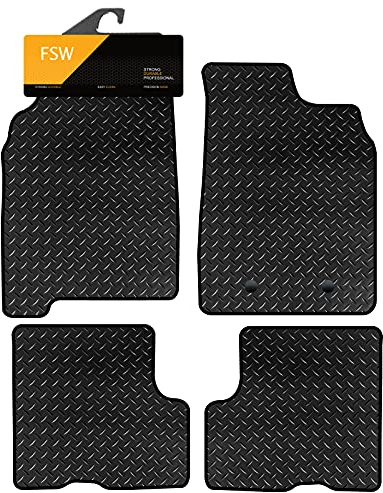 FSW - Tailored Mats - Fits Dacia Duster 2018-2024 with Passenger Seat Draw - HEAVY DUTY 3mm Rubber Matting - Waterproof, Non Slip Car Floor Mat, with Anti Slip Backing - 4 Rubber Floor Mat Set