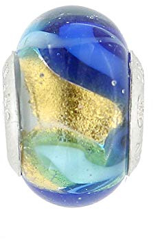 Venetiaurum - Charm en verre original de Murano et argent 925 - Bijou fabriqué en Italie certifié