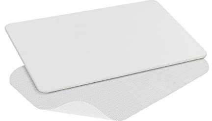 WENKO Badezimmervorlage Mod. Simi aus Kieselgur, hygienische Saunamatte rutschfest, natürlich und langlebig mit wasserabsorbierenden Eigenschaften, schnelltrocknend, 60 x 39 cm, Weiß | schnelltrocknender Badvorleger aus Diatomit (Kieselgur), stark wasserabsorbierend, saugfähig, weiß, Mod. Simi