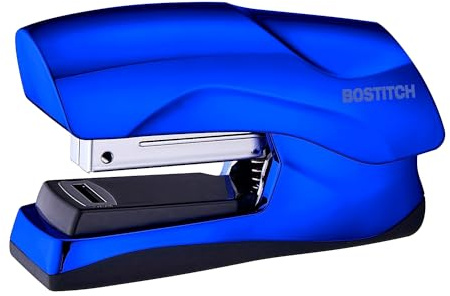 Bostitch Office Heavy Duty Stapler, 40 Sheet Capacity, No Jam, Half Strip, Fits into The Palm of Your Hand, for Classroom, Office or Desk, Metallic Blue
