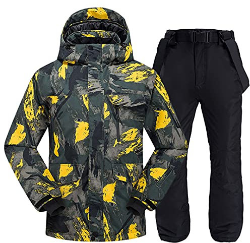 Winter-Skianzug für Herren, Skijacke, Hose, Thermo, wasserdicht, winddicht, Skianzug, Gr. M