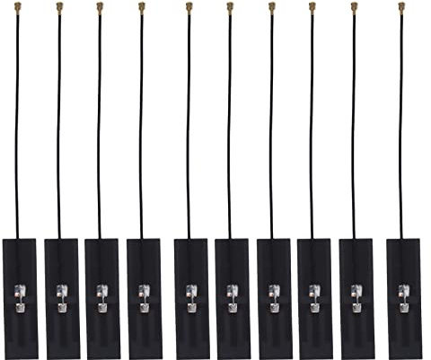 Antena FPC Flexible de Doble Banda 2.4G/5.8G para WiFi Bluetooth, 5DBI, Cable RG1.13 12cm, 10 Unidades