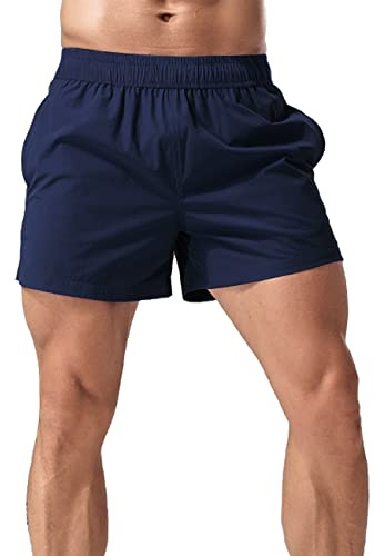 Muscle Alive Hombre Corriendo Pantalones Cortos Deportivos 5 Culturismo | atletismo,pantalones cortos de fitness,entrenamiento deportivo de gimnasio,yoga,poliéster ligero,paneles de malla laterales