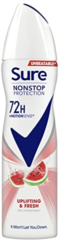 Sure Uplifting & Fresh Anti-perspirant Deodorant Aerosol MotionSense technology deodorant spray 72h protection against sweat and odour 150 ml