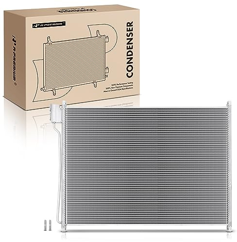 A-Premium Air Conditioning A/C Condenser Compatible with Ford Excursion 2000-2005, F-250 F-350 F-450 F-550 Super Duty 1999-2007, Replace# F81Z19712AA, 6C3Z19712AB