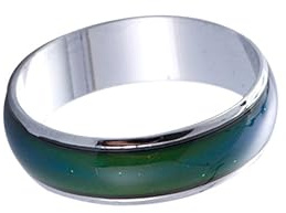 Holibanna Farbwechselring Damen Metall Stimmungsring 6mm Breite Innendurchmesser 20mm Temperaturabhängig Schmuck Geschenk