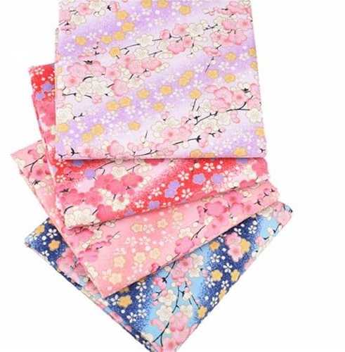 Bomullstyg, japansk stil, lapptäcke, bomullstygförpackning med blommönster, bronsing, tyger för sömnad, dekorativt tyg, kläder, lapptäcke, tyg