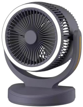 F Fityle Ventilateur USB à Air Circulant, Vitesse Ajustable, Rotation Complète, Modèle de Table pour Usage Personnel, Noir