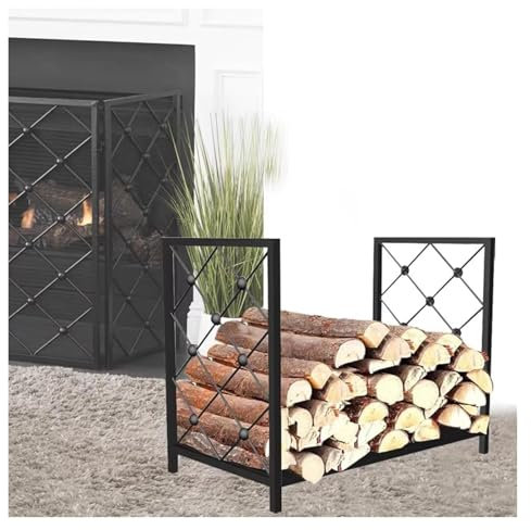 YAYREC Log basket,Log Store,Log Holder, Firewood Storage Holder,Small Sturdy Firewood Rack,Fireplace/Stove Fire Wood Holder Stacker