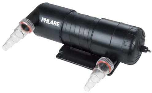 PHLARE Aquatics UV Aquarium Filter - External U-V Light for Fresh & Saltwater Tanks and Ponds - 11 Watts