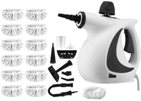 Stream Cleaner Warm-Up Time 3 Minutes - Steam Cleaner For Home Handheld Multi-Purpose Steamer Ideal For Cleaning Car Windows, Dirt And Grease,white
