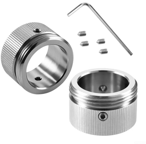 Adaptador de termostato de radiador, acero inoxidable M30 x 1.5 adaptadores de válvula de termostato de calentador con tornillos llaves hexagonales para válvula RAV (2 piezas)