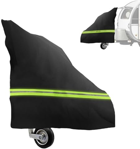 LANZLC Copertura per timone per cavalli, 600D, resistente ai raggi UV, impermeabile con strisce riflettenti, accessorio per rimorchio per cavalli, copertura per timone ispessita, grande per tutti i