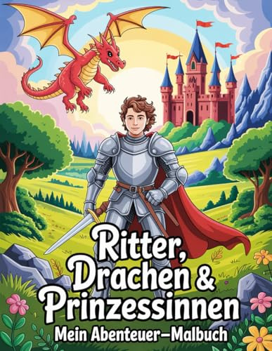 Ritter, Drachen & Prinzessinnen: Mein Abenteuer-Malbuch für Kinder ab 5 Jahren: 50 spannende Malvorlagen mit Rittern, Drachen, Prinzessinnen und ... ab 5 Jahren (Traumhafte Märchenwelt, Band 5)