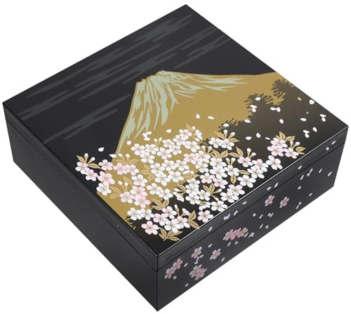 Healeved Caja Bento Japonesa Estilo Tradicional Gran Capacidad, Fabricada en Plástico Elegante, Adecuado para Guardar Sushi y Snacks en Reuniones Familiares