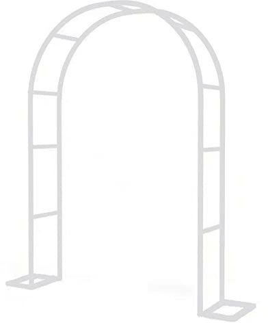 Trädgårdsbågsstöd för växter, metall, trädgårdsspaljé, rosbåge, pergola, 120 x 220 cm, 140 x 230 cm, 200 x 220 cm, vit utomhusväxtstöd, dekorativ trädgårdsfunktion