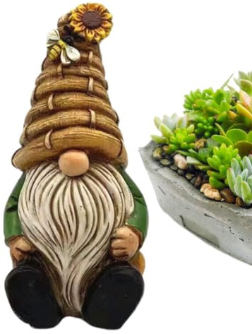 Trädgårdstomtar, Gnome Staty Små solrostomtar trädgårdsstatyer