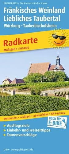 Publicpress Radkarte Fränkisches Weinland, Liebliches Taubertal, Würzburg, Tauberbischofsheim 1:100.000: Radkarte mit Ausflugszielen, Einkehr- & ... und GPS-genau. 1:100000 (Radkarte: RK)