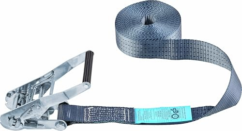 Connex Zurrgurt - Einteilig - 8 m x 50 mm - 4000 kg maximale Belastbarkeit - Mit Spannratsche, ohne Haken - Aus Polyester / Spanngurt / Ladungssicherung / Ratschengurt / DY270636