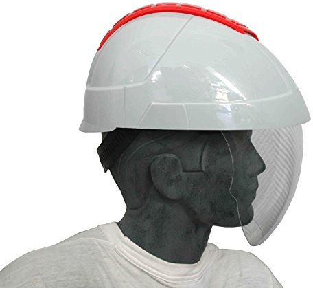 Casco da elettricista E-MAN 4000 con visiera a scomparsa e crashbox (zona di piegatura)
