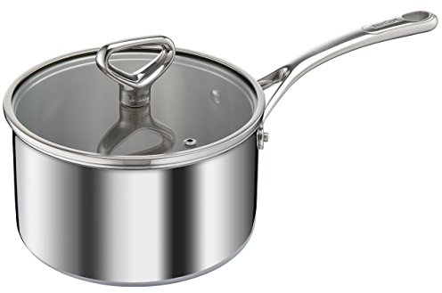 Tefal e4762444 Reserve Collection Triply 20 cm 3l, inducción + tapa cazo (acero inoxidable, Gris
